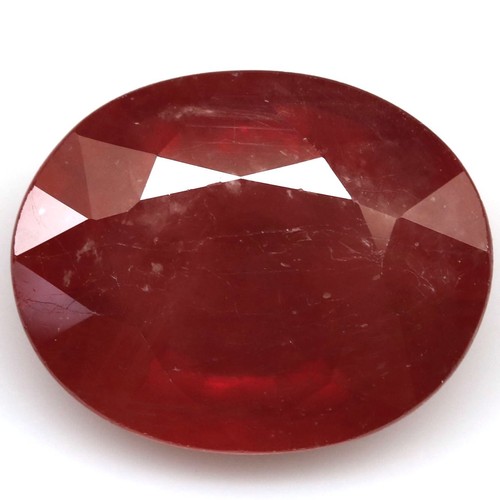 Rubis rouge orangé - , ovale