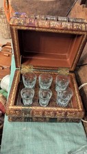 Magnifique Coffret trompe oeil  en cristal Baccarat modèle Harcourt 6 Verres 