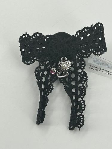Crocs black lace - bow, jibbitz