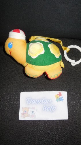 Doudou peluche tortue jaune - peluche,