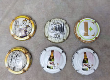 Lot de 6 Capsules de Champagne - Collection Thématique Histoire Bouteille, Reims