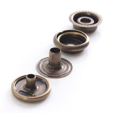 Fermoir bouton attache en fer 15 mm 10 sets métal bronzé boutons pression