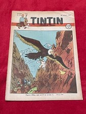 JOURNAL TINTIN 35 belge (1947) couv Hergé BD ancienne avec son supplément RARE