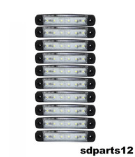 10 X 24v Blanc Smd 6 Led Feux De Gabarit Camion Caravane Chassis Remorque