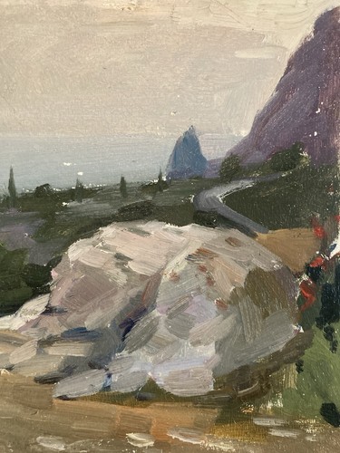 Oil painting cardboard 1960 - oil,