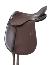 Selle de dressage sans arçon BRISTOL en cuir de buffle marron