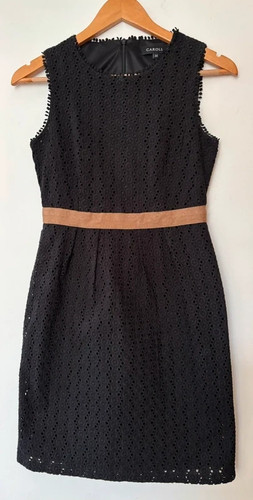 Robe caroll noire broderie - caroll,