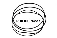COURROIES SET PHILIPS N4511 MAGNETOPHONE A BANDE EXTRA FORT NEUF FABRIQUE N 4511