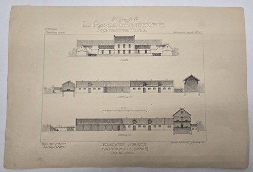 Planche gravée 1880 - planche,