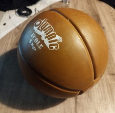 Grand ballon Balle médicale 1930 en cuir Marron véritable Olympic École 5kg 