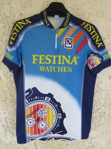 Maillot cycliste festina 1995 - cycliste,