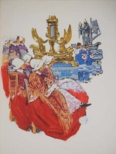 Mathurin MEHEUT : Bretagne, Hommage aux Marins, Héliogravure Signée