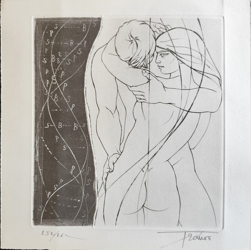 Gravure originale signée main - originale,