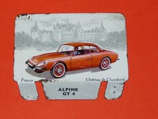 PLAQUE METAL CAFE MARTEL 1965 AUTOMOBILE #25 ALPINE GT 4 FRANCE CHAMBORD