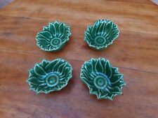 Lot 4 Ramequins Coupelles vert Barbotine