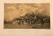 Istanbul Harem. Flandin Eugene, Origignal Lithographie 1853