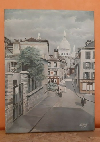 Tableau huile sur toile vue - tableau,
