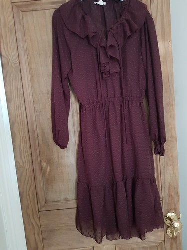 Robe midi à volants - robe,