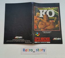 Super Nintendo SNES George Foreman's KO Boxing Notice / Instruction Manual