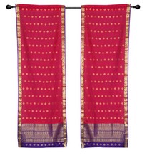 2 Bohème Sari Indien Rideaux