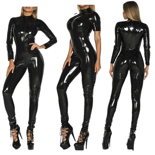 Combinaison cuir femme sexy - combinaison,