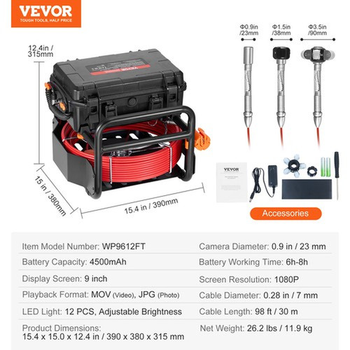 Vevor caméra inspection - vevor,