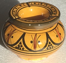 Cendrier Marocain Jaune, anti odeur et anti fumée D10H8 cm NEUF