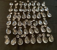 50 Pampilles en verre  poire a