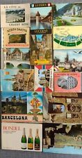 20 dépliants touristiques anciens en accordéon mini cartes postales.