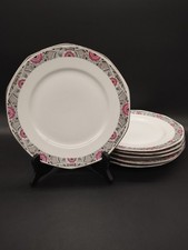 Lot de 6 assiettes plates Art Déco Jean Boyer Limoges - porcelaine française
