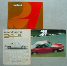 PANHARD 24 CT /B /BT 1966 Lot de 3 brochure dépliant catalogue publicité vintage