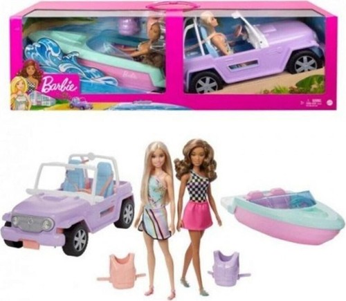 Barbie pack avec jeep - pack,