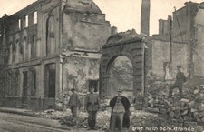 CPA Militaria Allemande - Lille nach dem Brande (Feldposkarte)