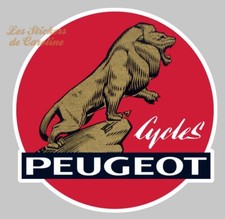 AUTOCOLLANT CYCLES PEUGEOT VINTAGE LION VELO LOGO PA127