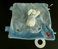 *. DOUDOU PLAT NOUKIE'S ANE CAPTAIN PACO BLEU BLANC POISSON ROUGE ANNEAU TBE