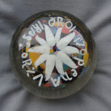 ancien SULFURE PRESSE PAPIER cristallo cérame MURANO CLICHY ? edelweiss