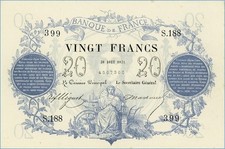 20 francs type 1871 - Bleu