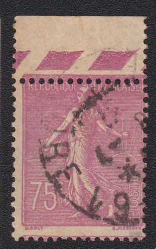 Semeuse lignée 75c lilas - lignée, lilas-rose