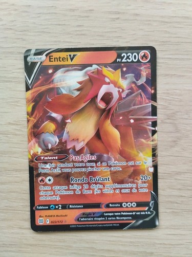 Carte pokémon entei 022 172 - entei, v