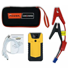 BOOSTER DE BATTERIE POWER BOX AUTO MOTO 600A USB LAMPE BATTERIE D'APPOINT  JAUNE