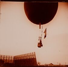 Lot 3 vues stéréoscopiques sur verre,Dirigeable, Zeppelin, Blimp,