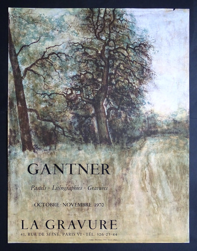 Gantner gravure affiche - gantner,