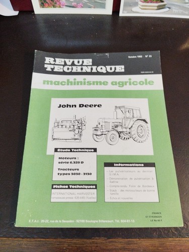 Revue technique machinisme - revue,