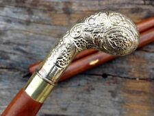 Canne De Marche Pliante En Laiton Design Fleurs Vintage