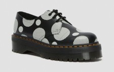 Dr Martens 3 Trou 1461 Quad Noir Blanc Pois 26879009 Doc