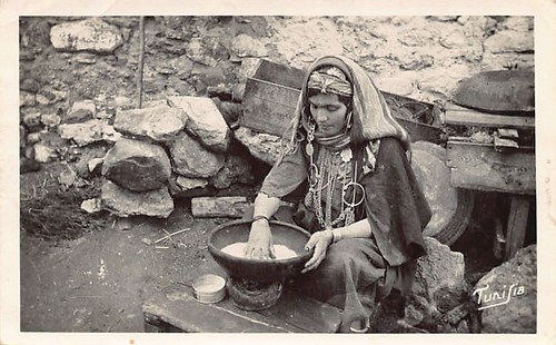Tunisie bédouine préparant - tunisie,