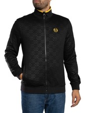 Sergio Tacchini Pour des hommes Veste de survêtement à logo mono, Noir