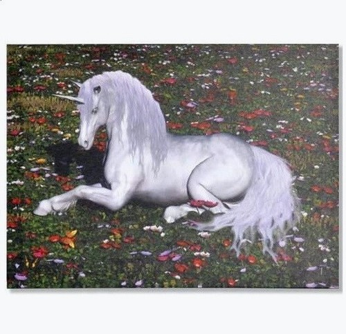 Cadre toile tableau - , licorne