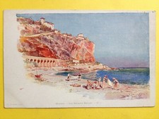 cpa Illustration Signée E. LESSIEUX 06 MENTON Alpes Maritimes Les ROCHERS ROUGES
