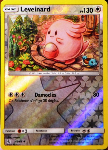 Carte pokémon leveinard - carte, 46/68